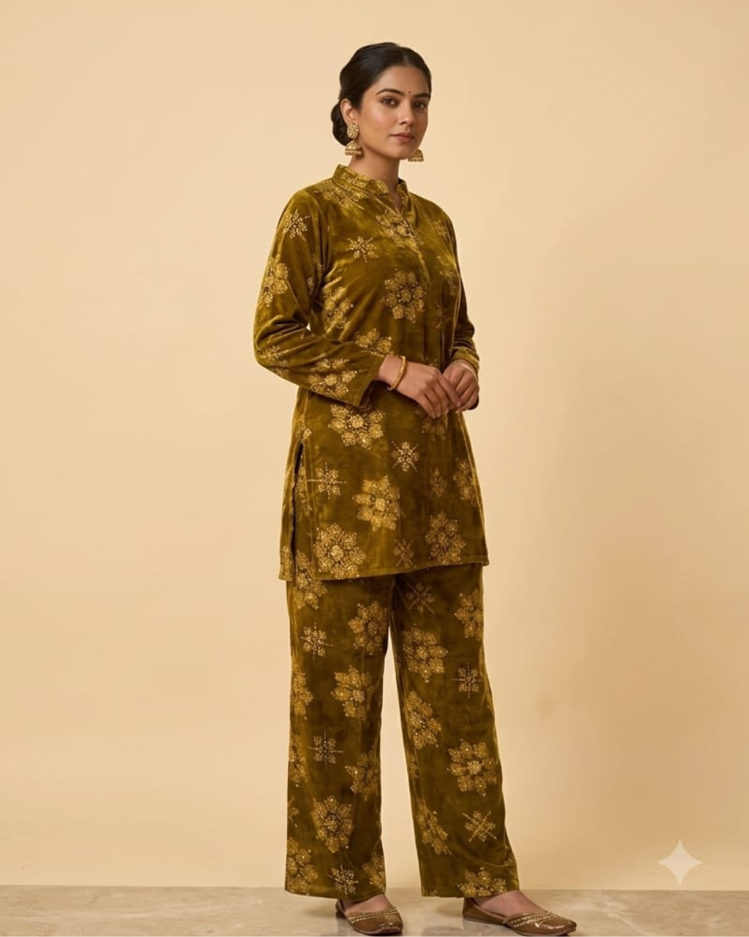 Women's Premium Vatican Silk Festive Co-Ord Set Pusko