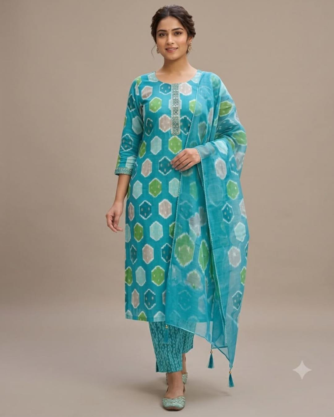 Slub Bloom Kurthi Set