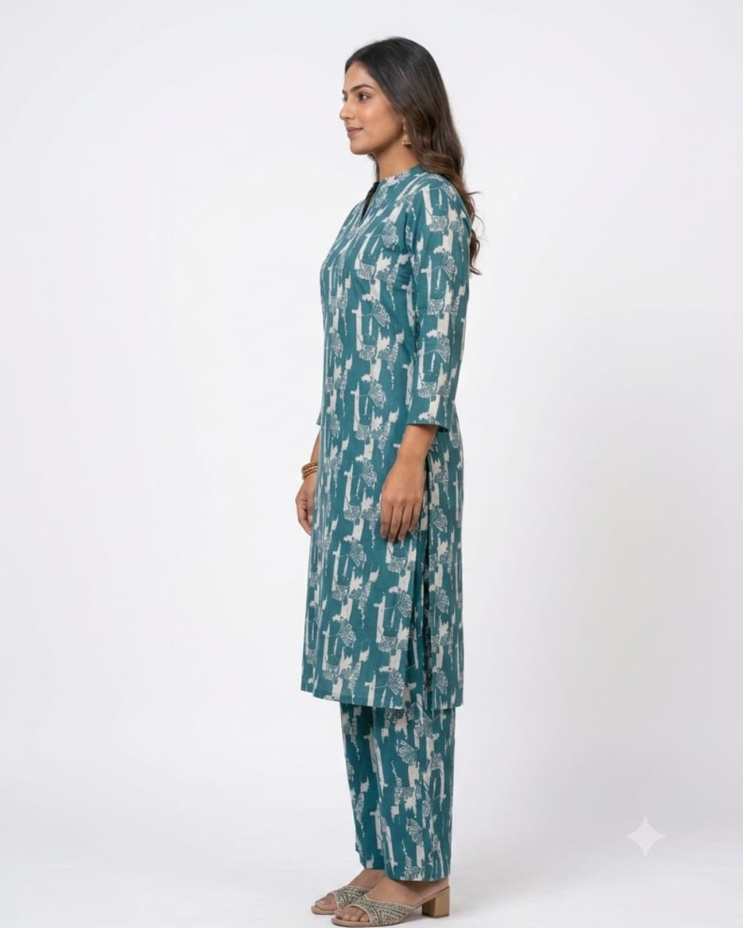 Eco-Chic Printed Kurta Palazzo Co-Ord Set for Women
