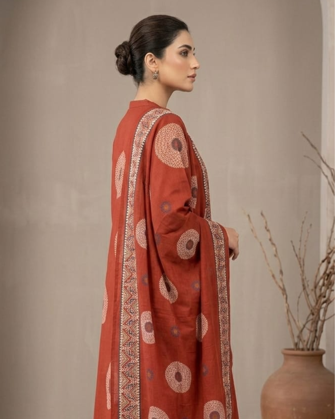 Elegant Printed Cotton Suit Set with Dupatta