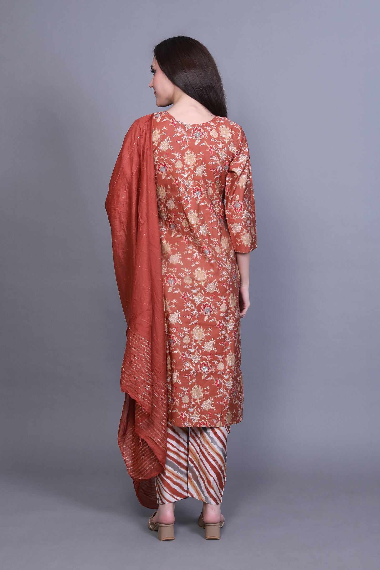 Maroon Kurta Set with Embroidery