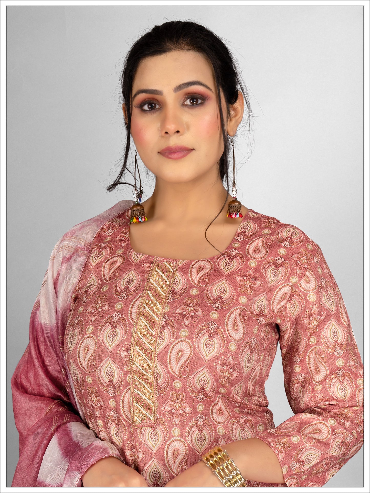 Festive Kurti with Palazzo Pants and Dupatta