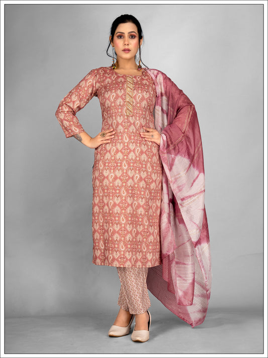 Festive Kurti with Palazzo Pants and Dupatta