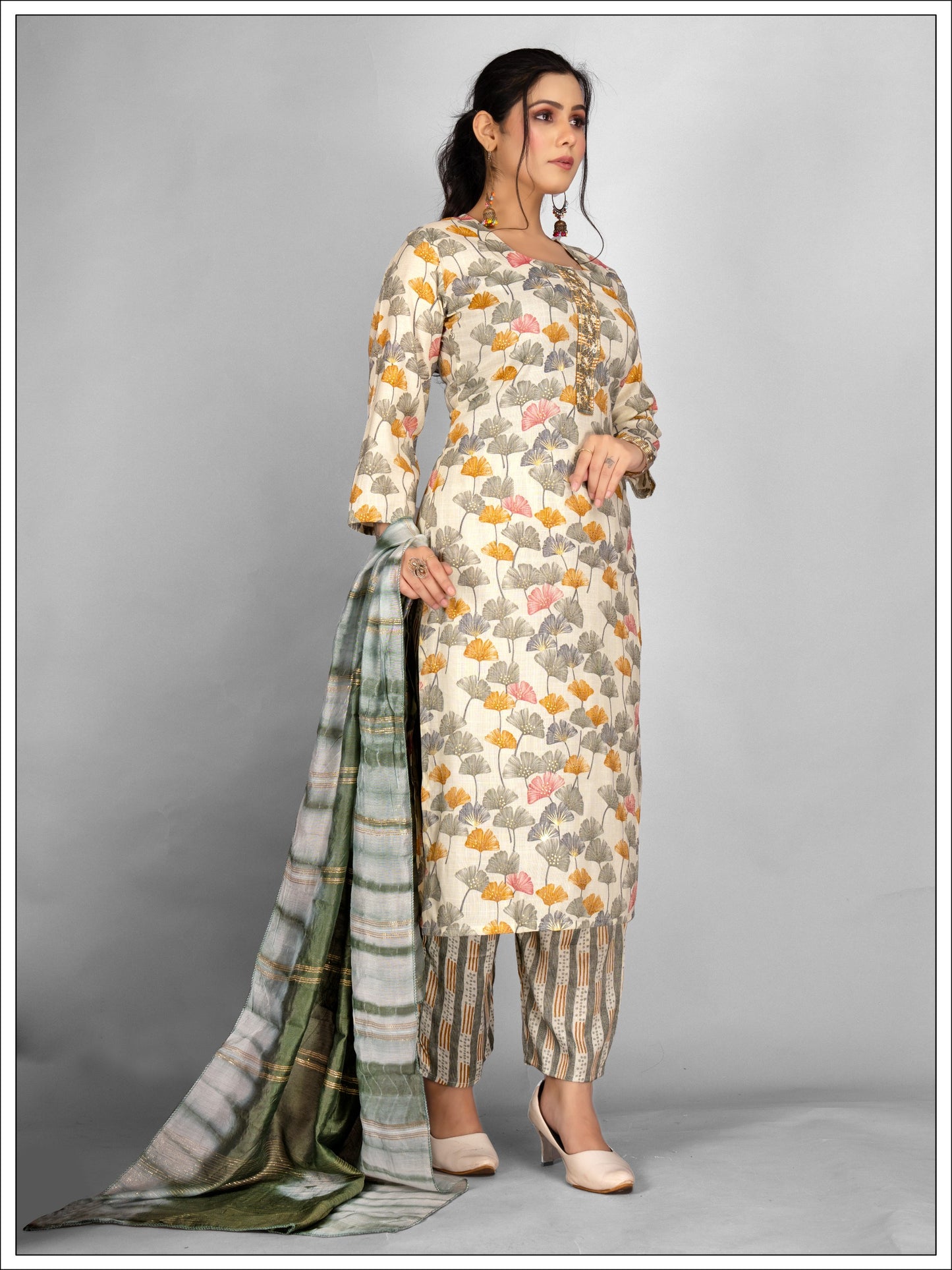 Elegant Kurti & Dupatta Pink Set