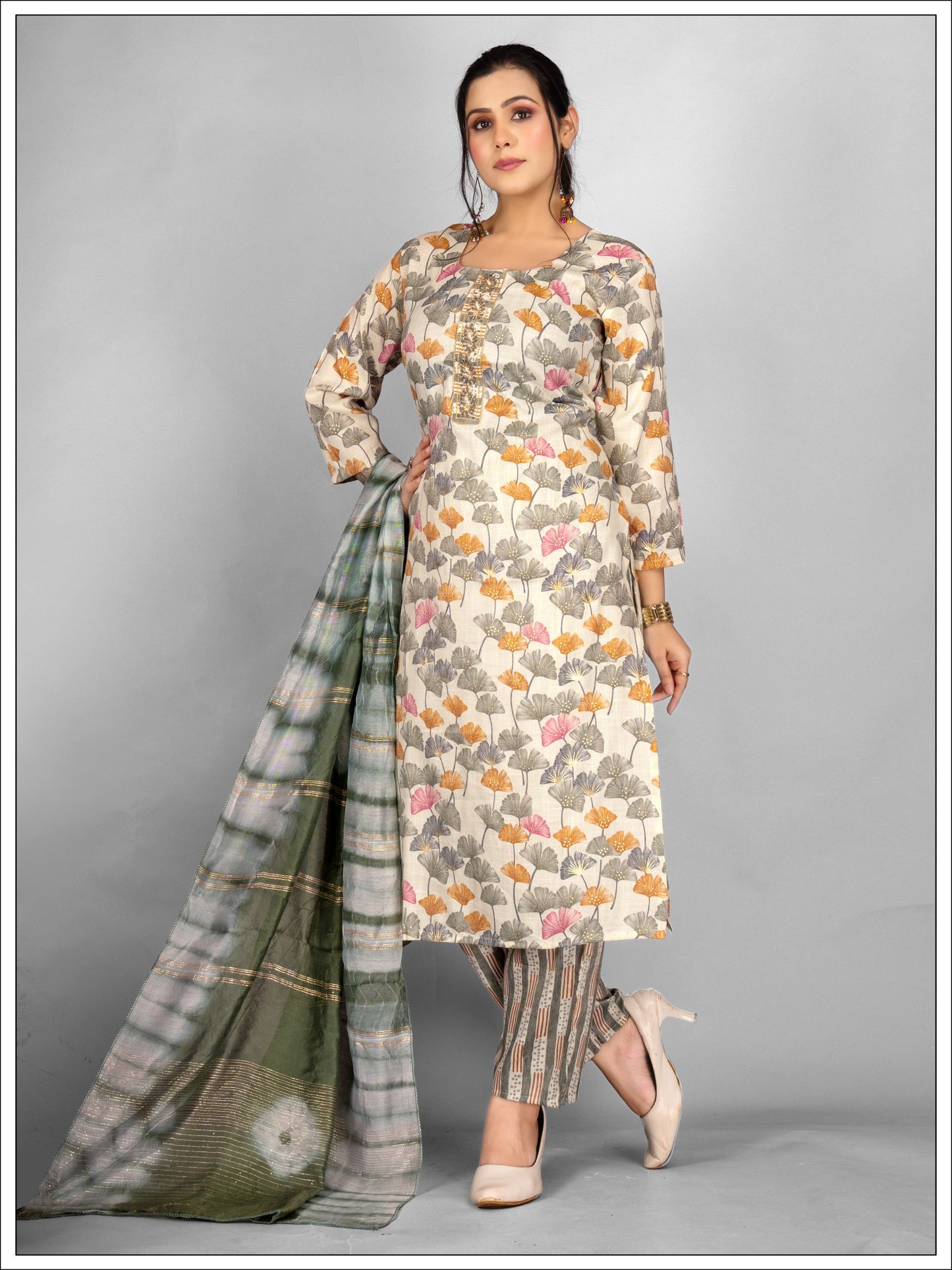 Elegant Kurti & Dupatta Pink Set