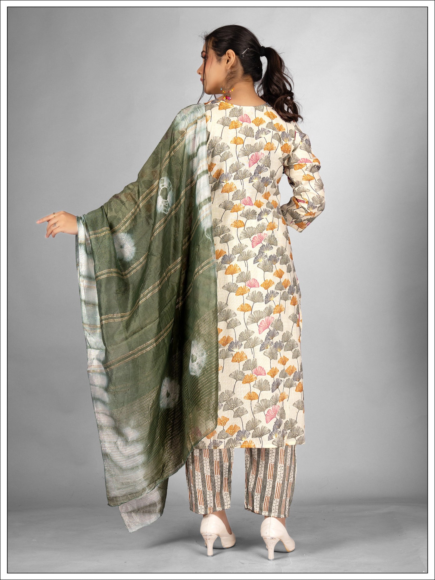 Elegant Kurti & Dupatta Pink Set