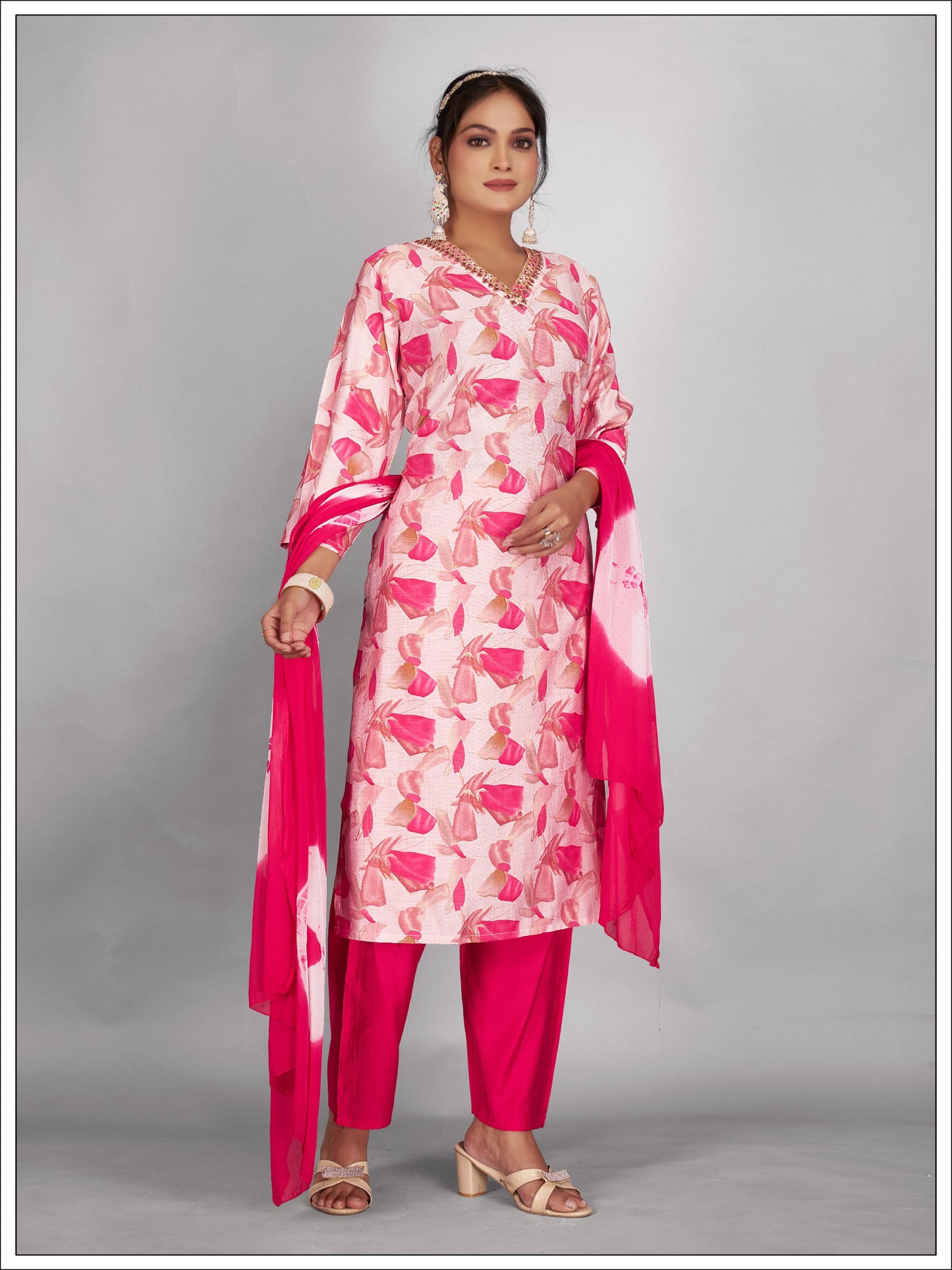 Traditional Yet Modern Kurti Pant Dupatta Set