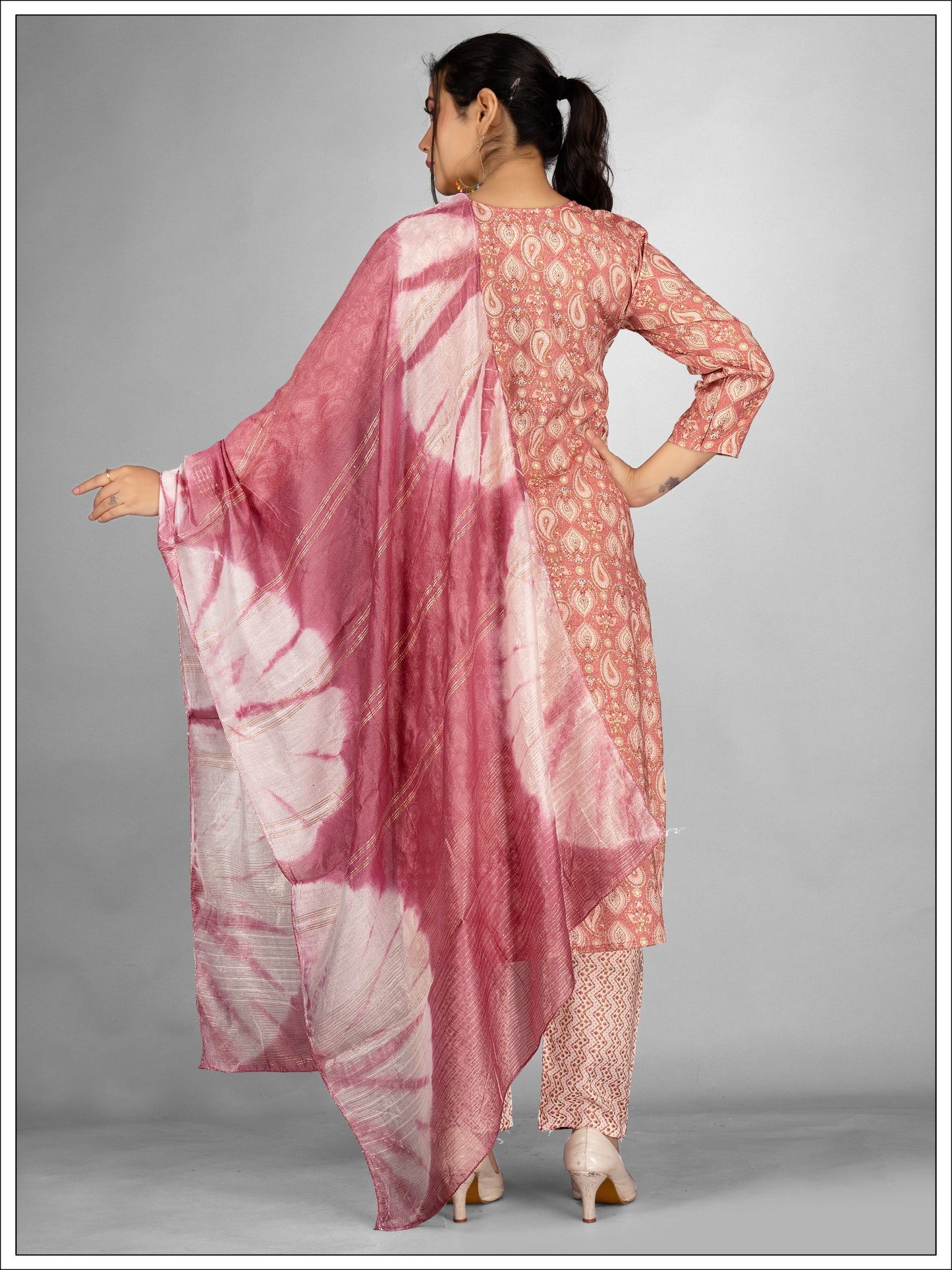 Festive Kurti with Palazzo Pants and Dupatta