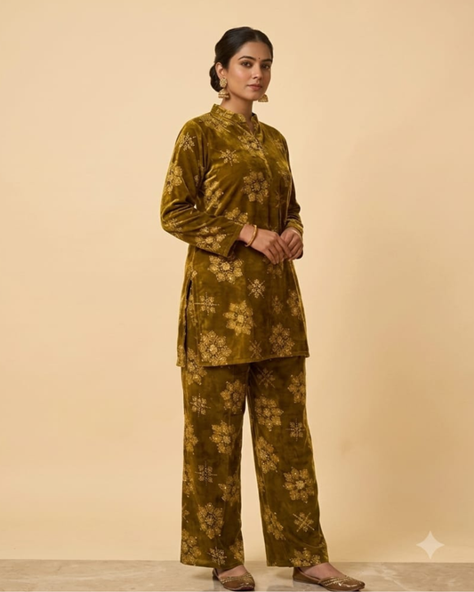 Women's Premium Vatican Silk Festive Co-Ord Set