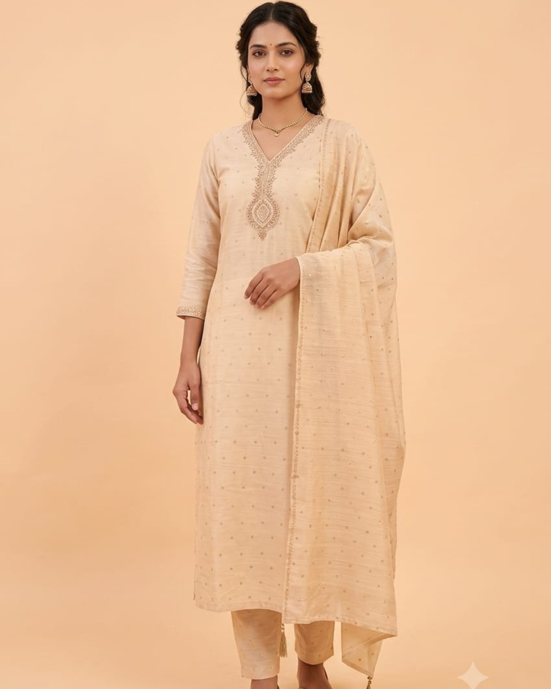 Digital Marina Butti Hand work Kurti Set
