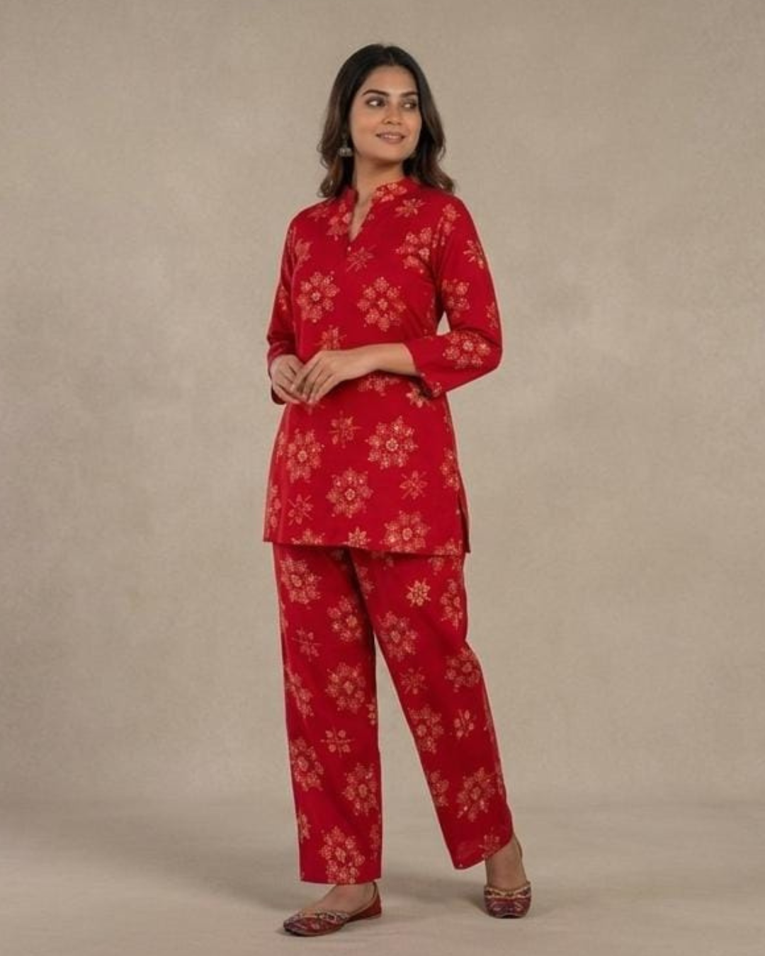 Women's Premium Vatican Silk Festive Co-Ord Set Pusko