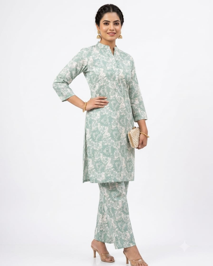 Graceful Printed Kurti with Matching Pant