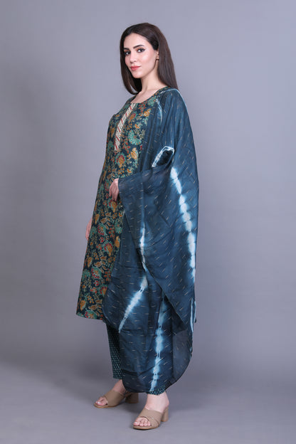 Royal Blue Embroidered Kurta Set