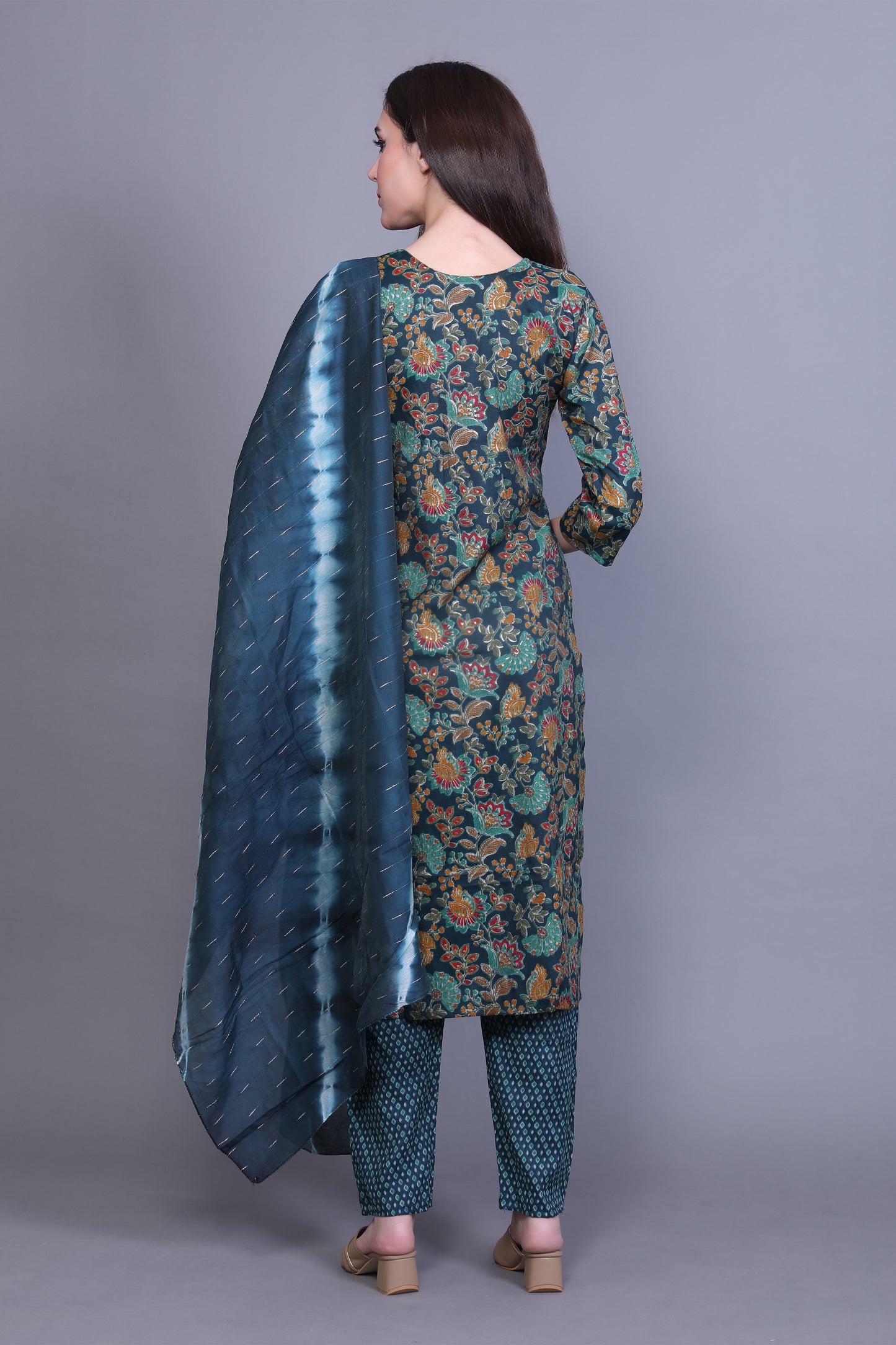 Royal Blue Embroidered Kurta Set