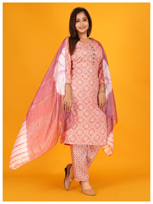 Sophisticated Kurti with Matching Pant & Dupatta