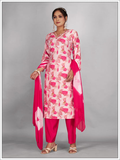 Traditional Yet Modern Kurti Pant Dupatta Set